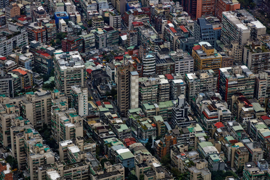 Aerial view of Taiepi, Taiwan.